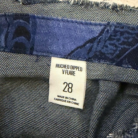 Blue Paisley Flare Pants - Picture 3 of 5